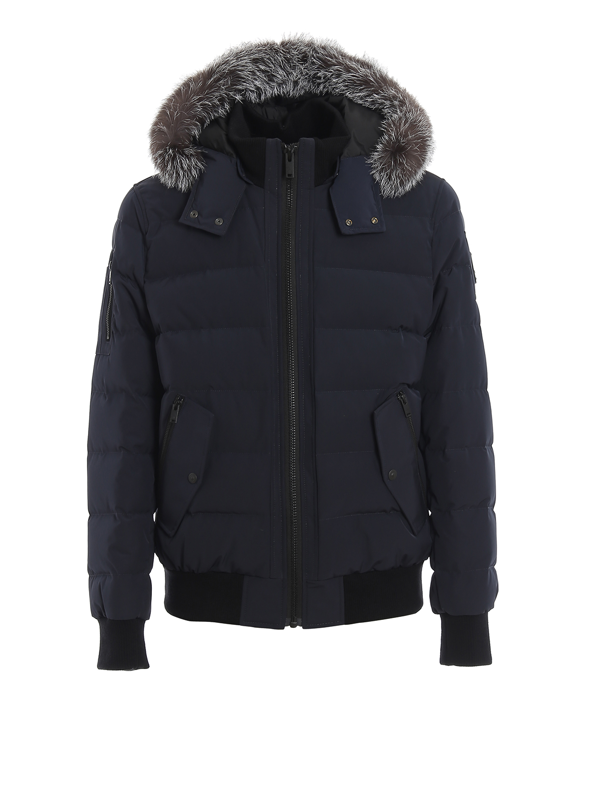 Moose Knuckles Scotchtown Bomber Style Padded Jacket In Blue | ModeSens