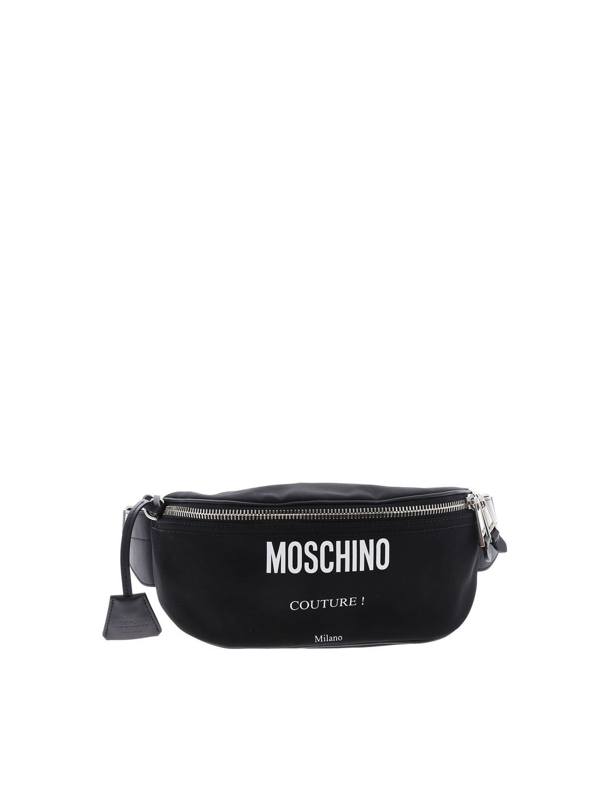 MOSCHINO FABRIC AND LEATHER WAISTBAG