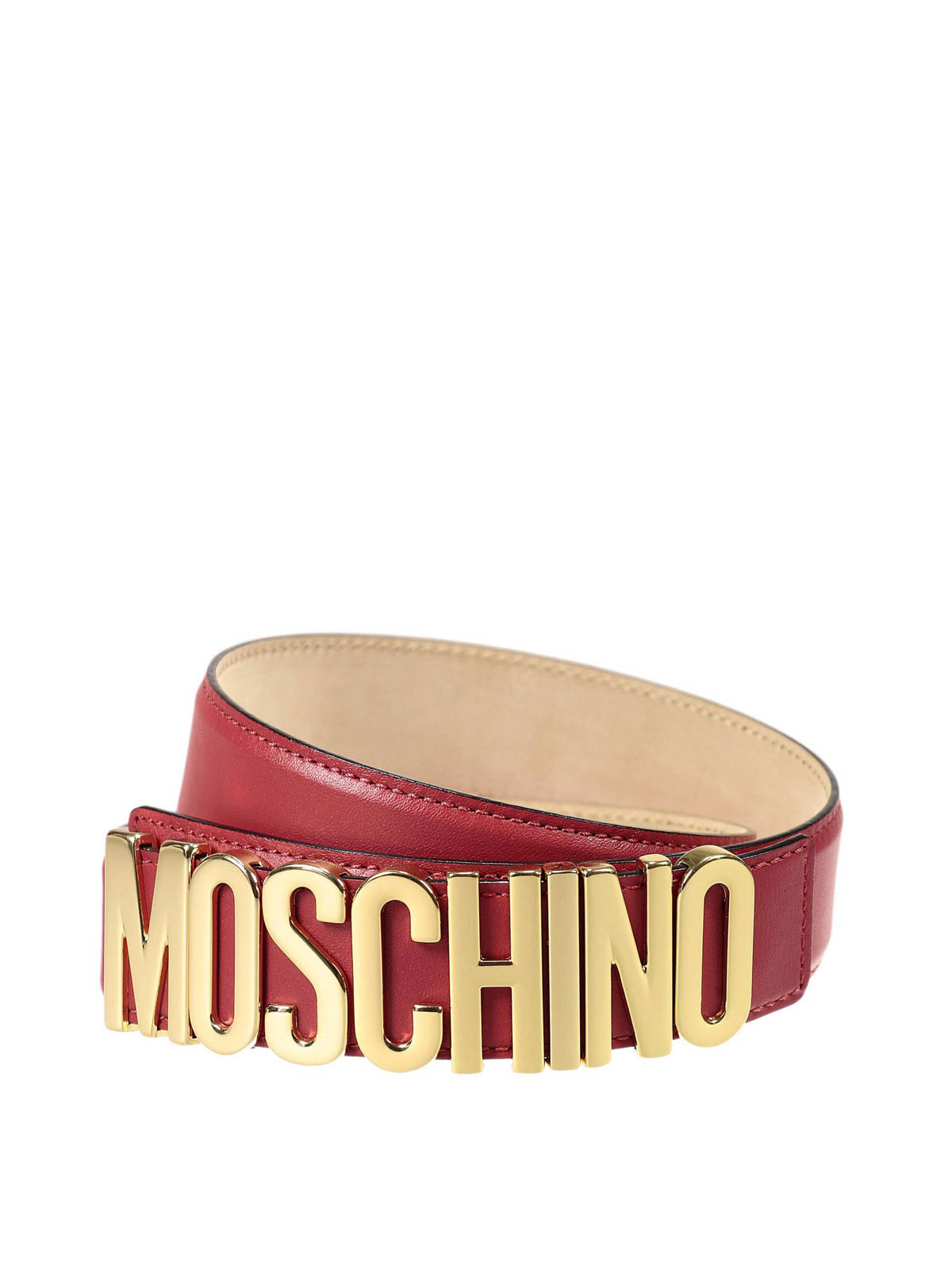 Belts Moschino - Logo lettering leather belt - A80078001 | iKRIX.com