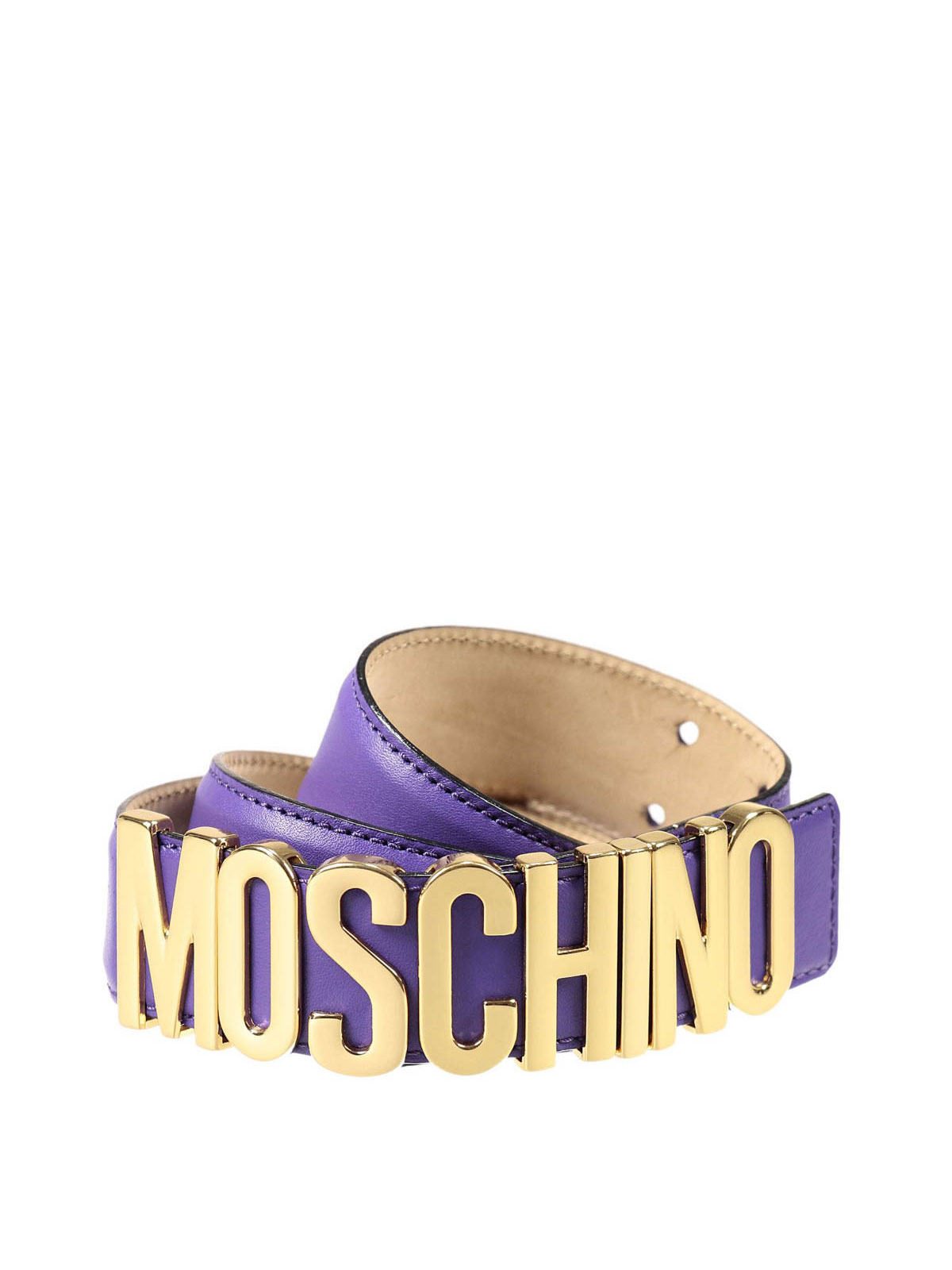 blue moschino belt