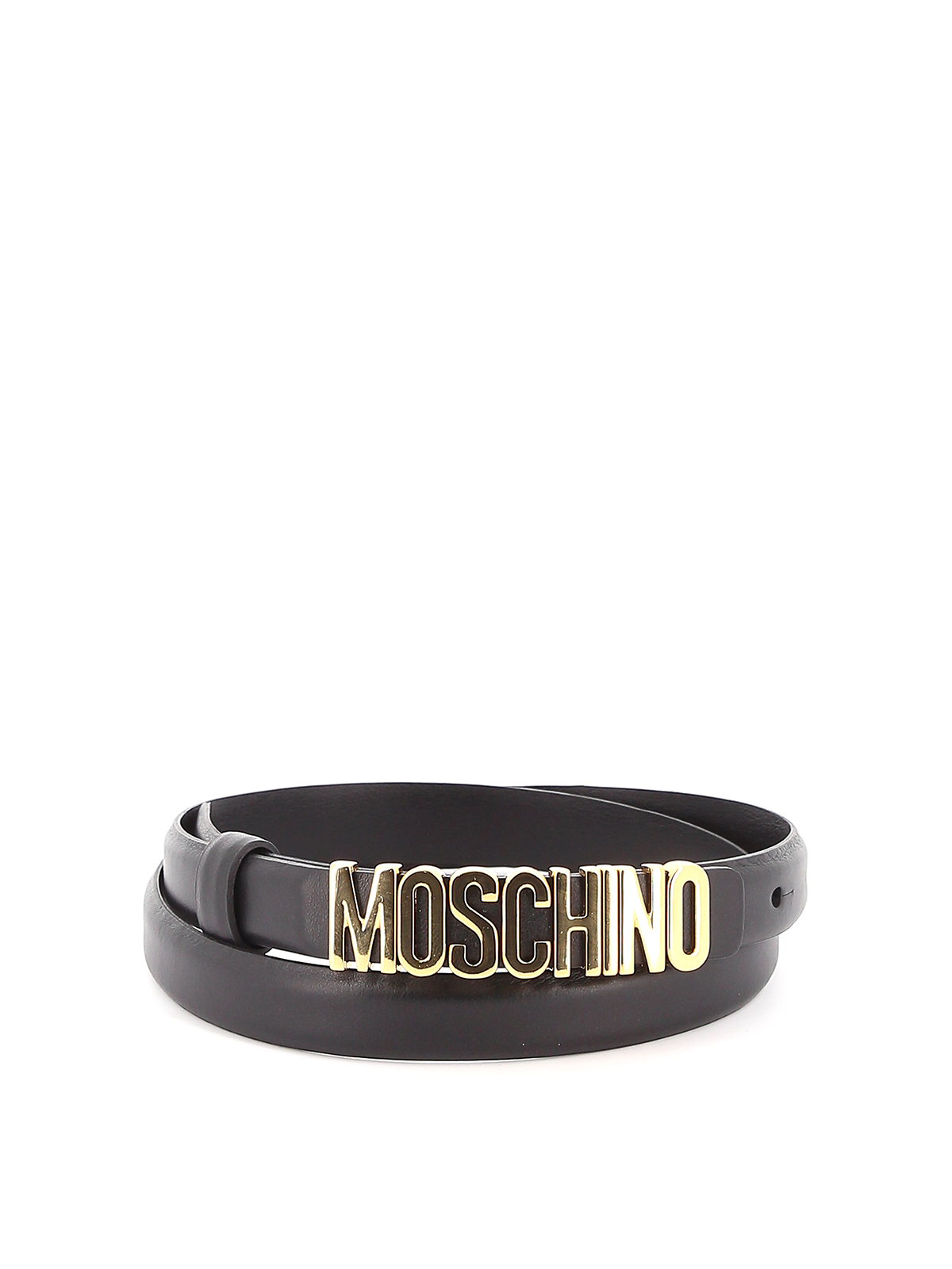 Belts Moschino - Logo lettering thin belt - 800880018555 | iKRIX.com