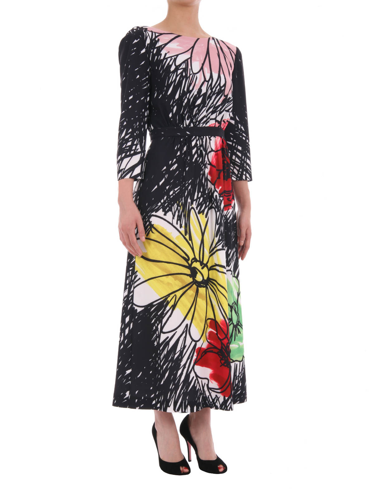 Maxi dresses Moschino Boutique - Marker pen print long dress - J04281555