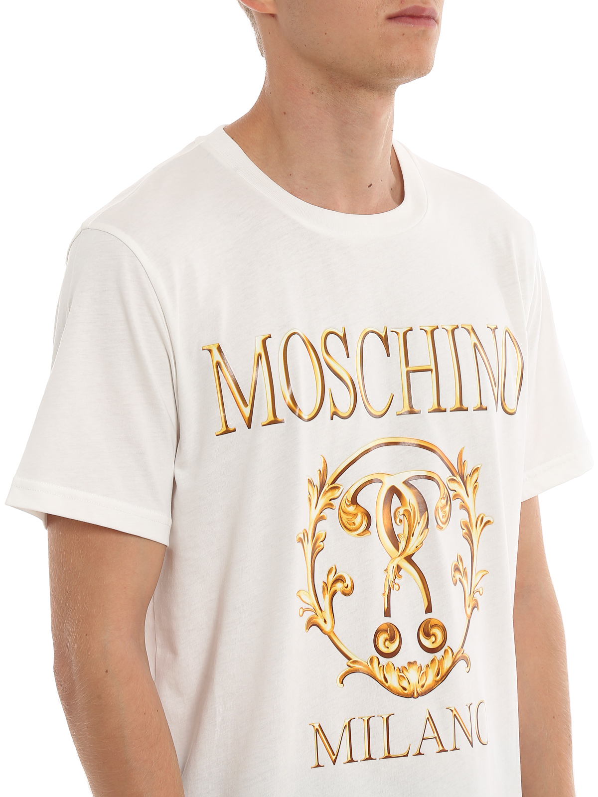 Moschino Baroque logo print Tee - 72052401002 iKRIX.com