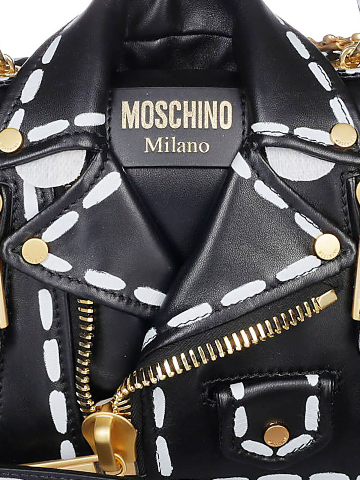 Shoulder bags Moschino - Biker Bag in printed nappa leather 