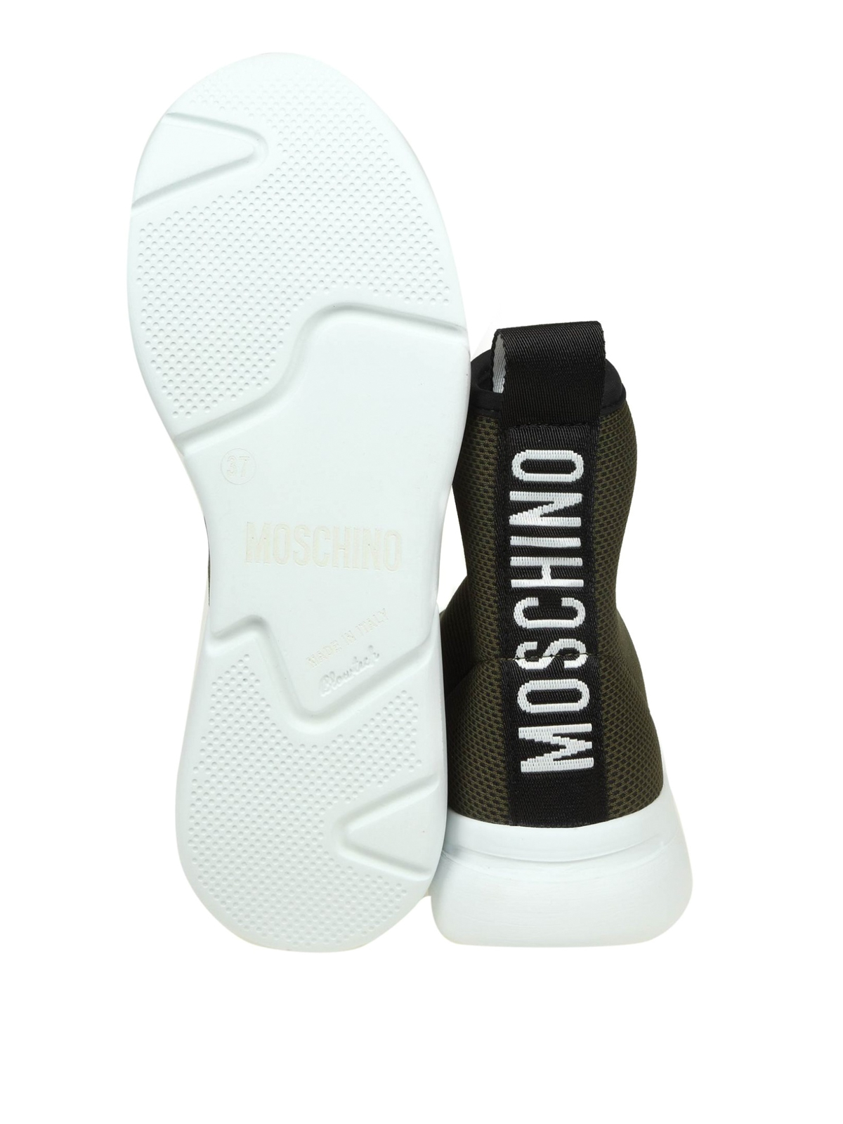 Moschino - Logo band mesh sock sneakers 