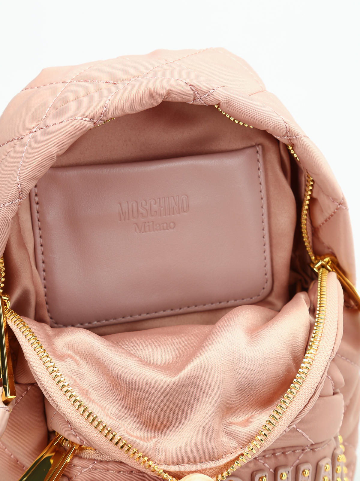 moschino mini quilted backpack