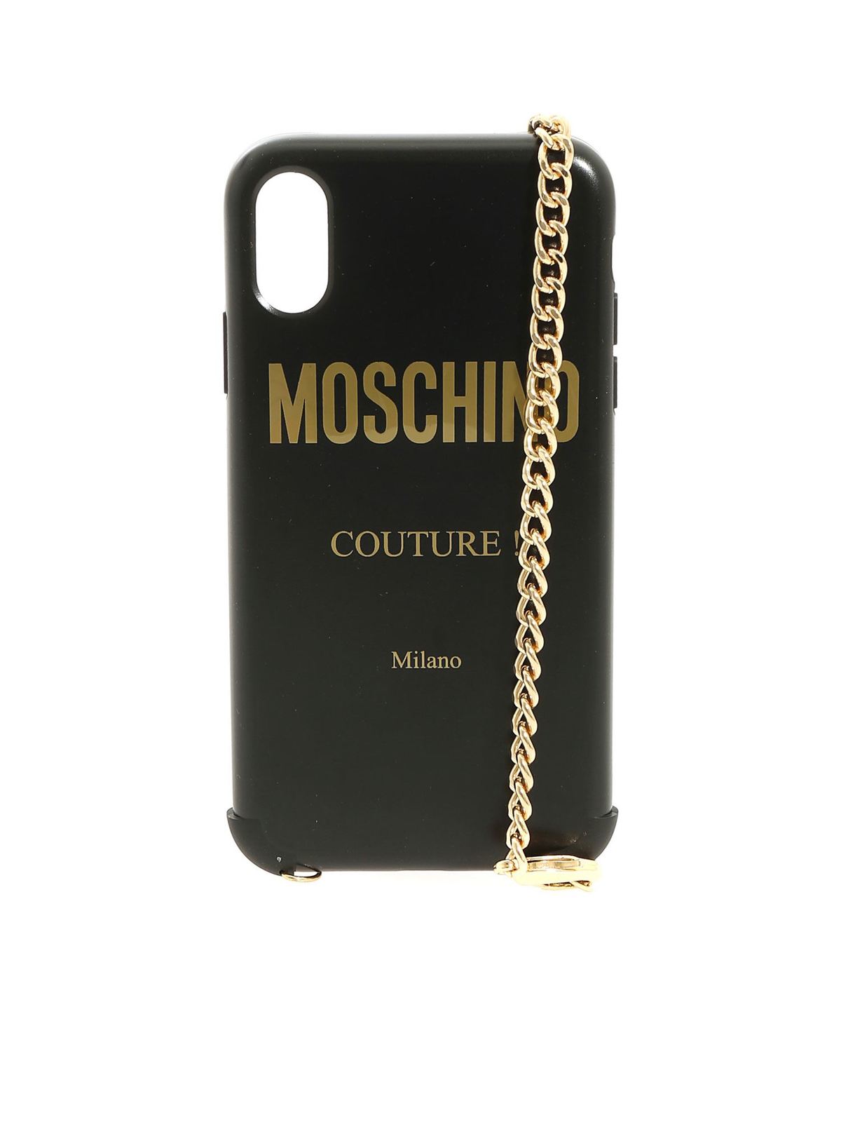 Moschino Iphone Xr Cover In Black With Logo Modesens