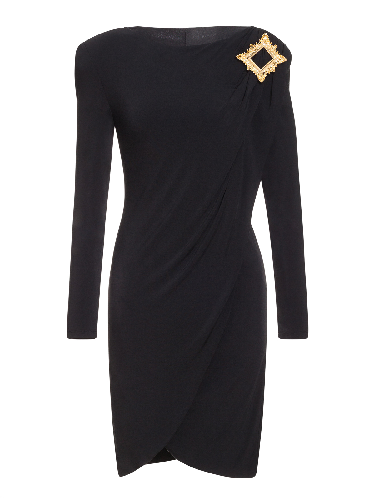 moschino black and gold dress