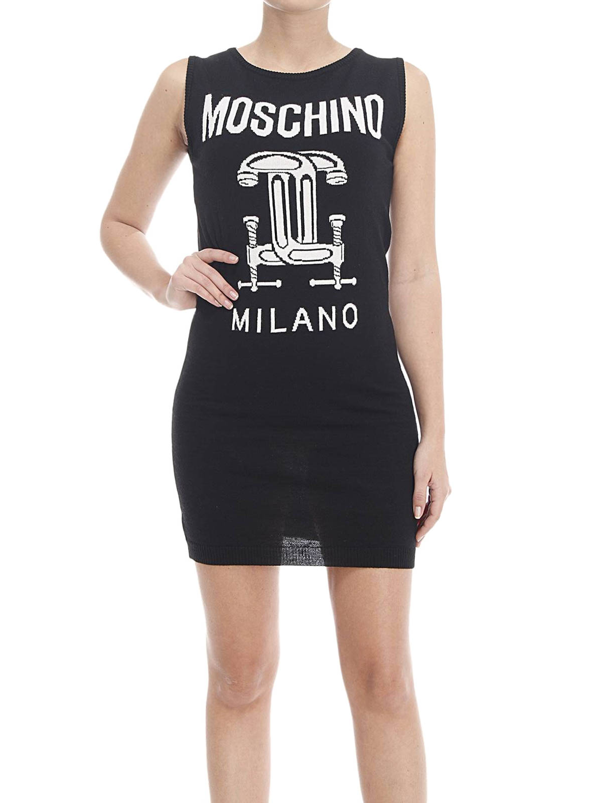 Moschino Couture - Wool dress with logo 