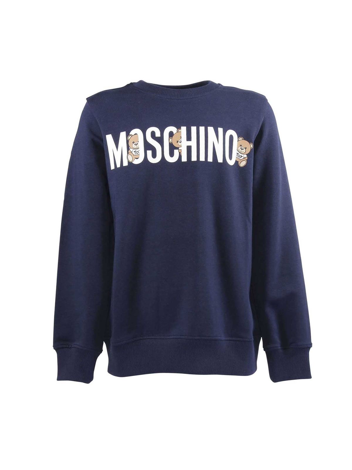 blue moschino sweatshirt