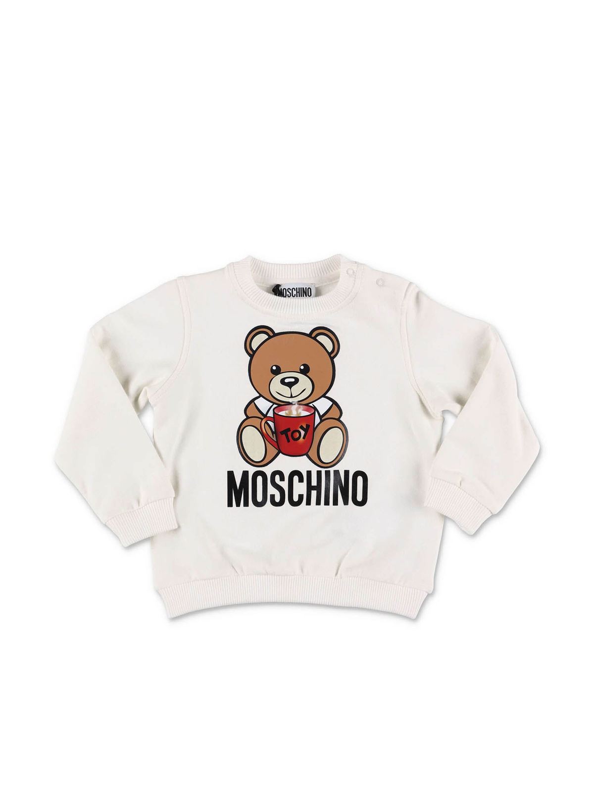 Moschino Kids - Teddy Bear sweatshirt in white - Sweatshirts & Sweaters ...