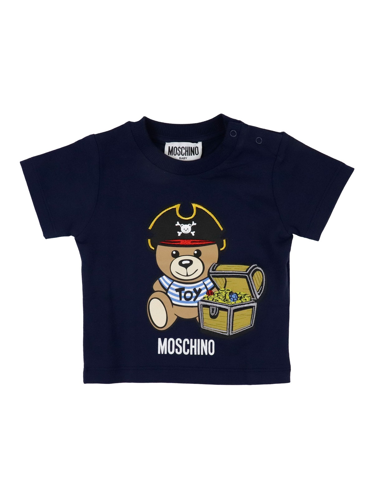 Moschino Pirate Teddy T-shirt In Dark Blue