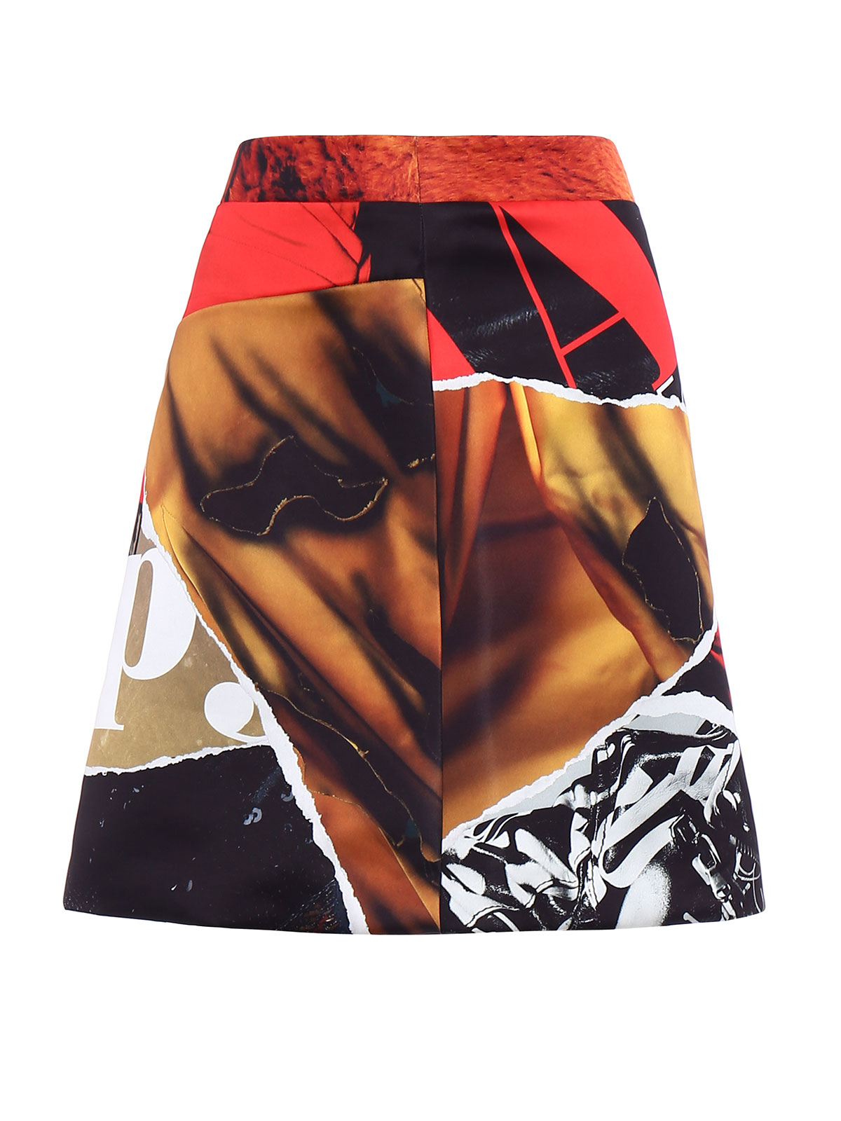 Mini skirts Moschino - Printed satin A-line mini skirt - 010154511888