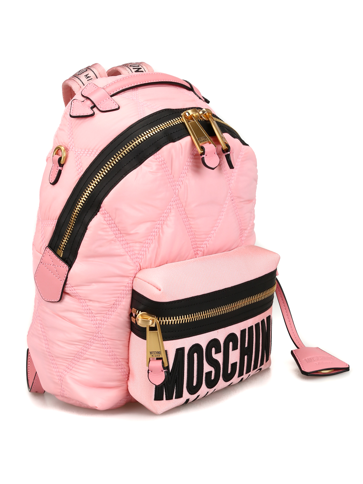 pink moschino backpack
