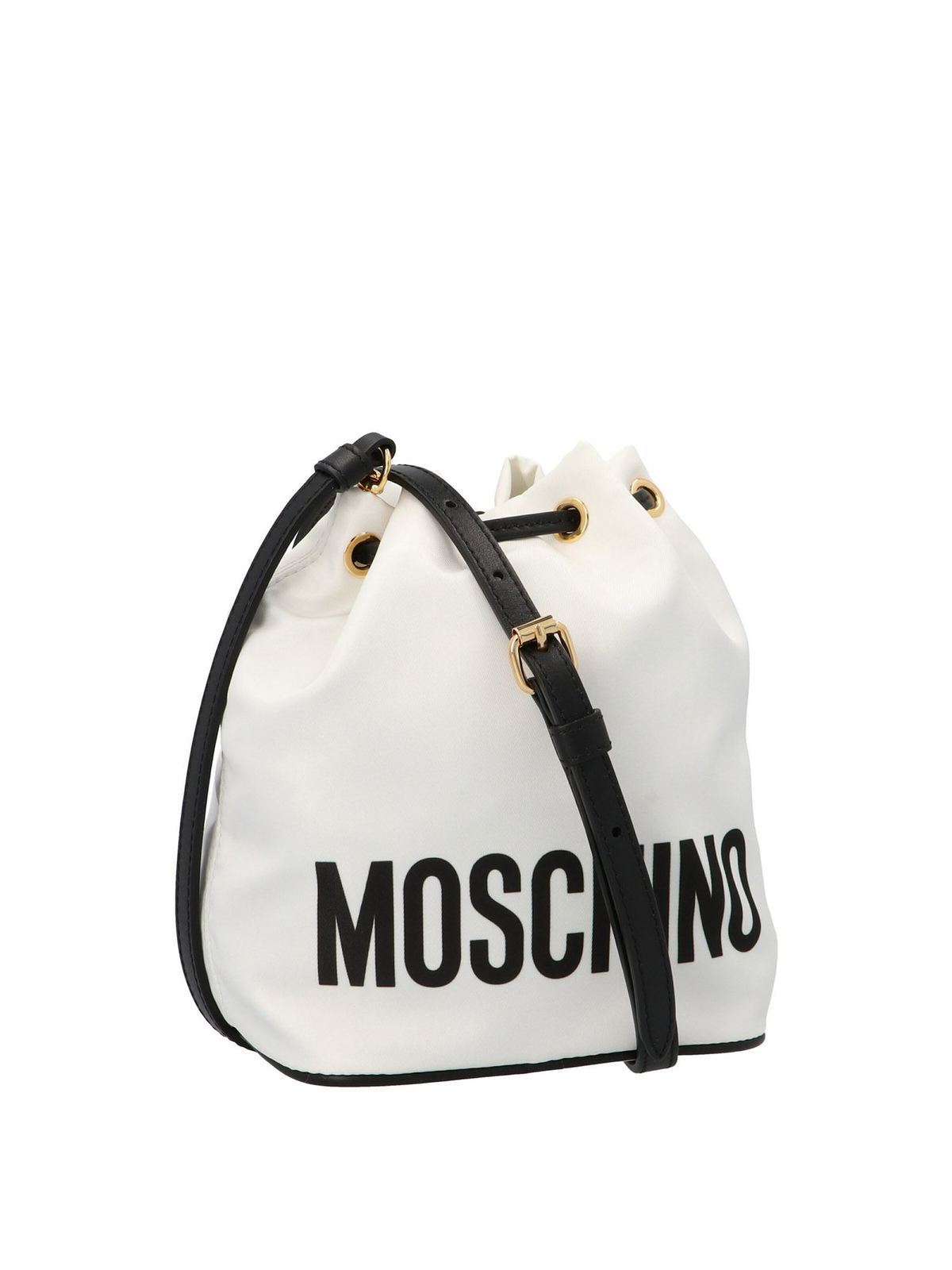 moschino bucket bag white