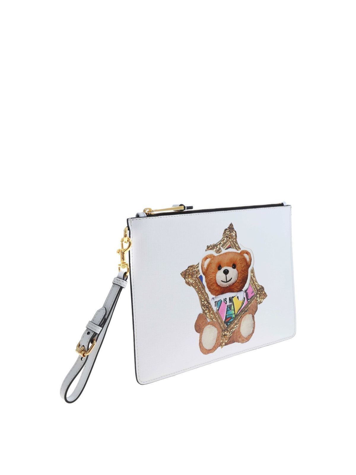 moschino teddy bear clutch bag