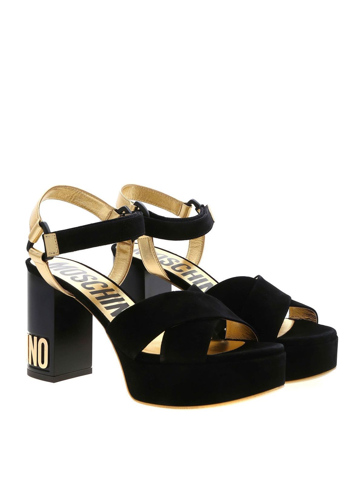 Moschino - Branded heel sandals in 