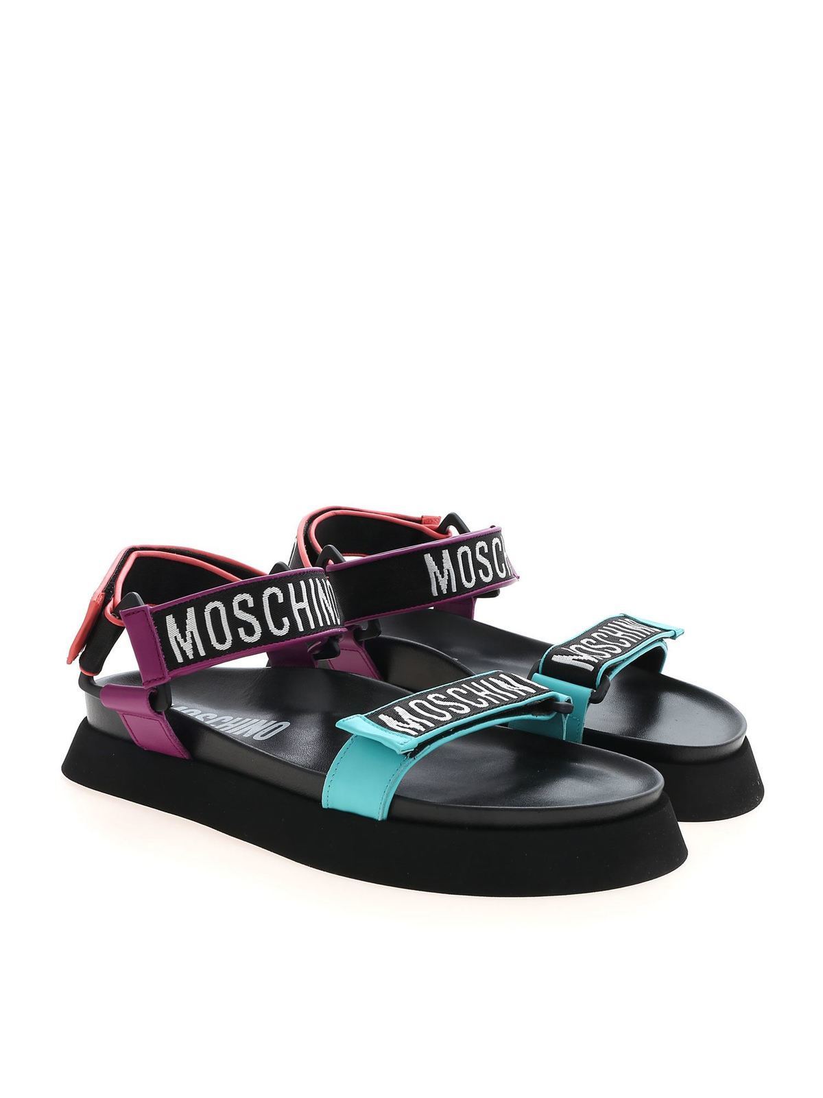 multicolor velcro sandals