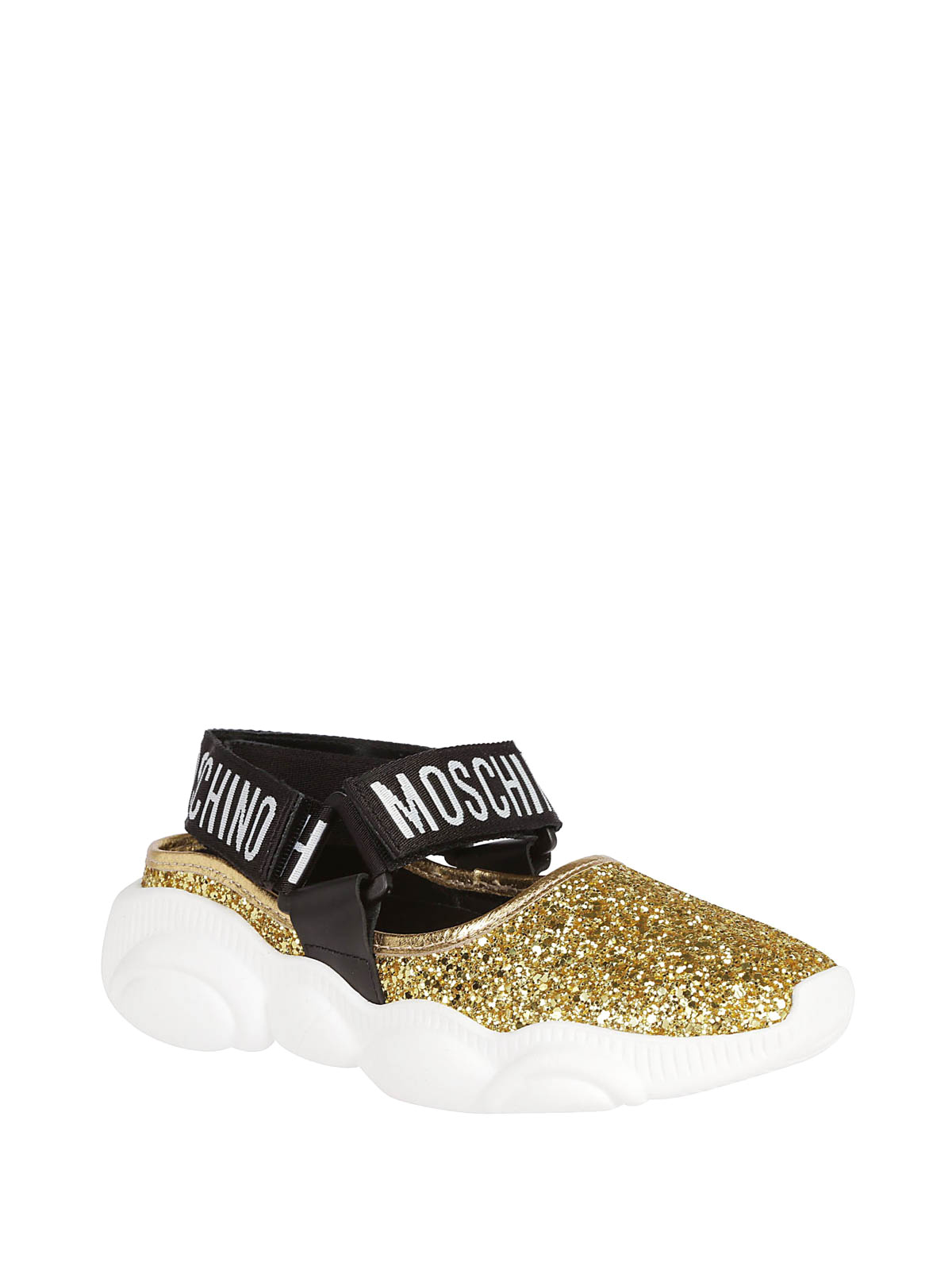 Teddy Run glitter gold-tone sandals 