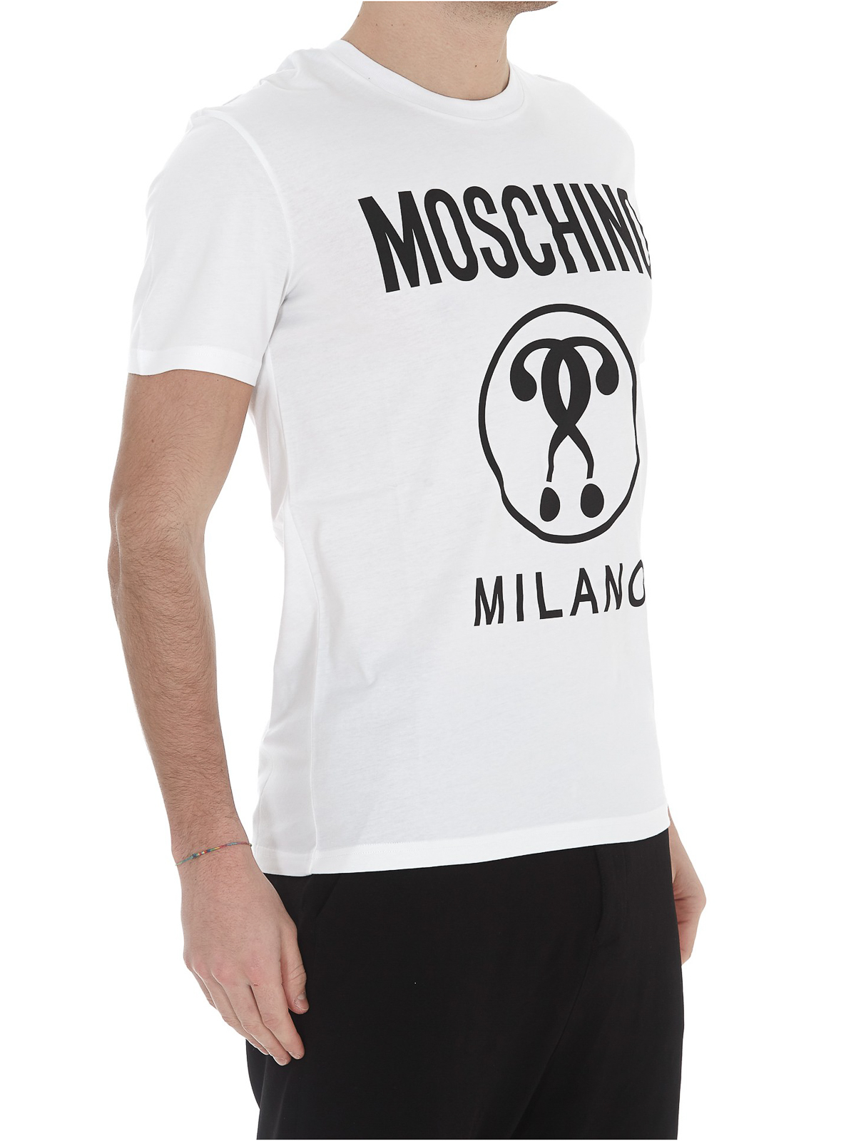 moschino patent question mark t shirt