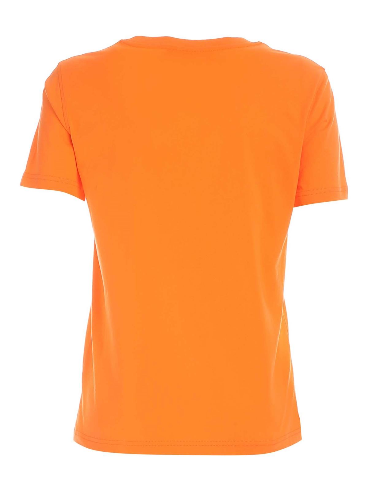 T-shirts Moschino - Double Question Mark T-Shirt in orange - 071505401035