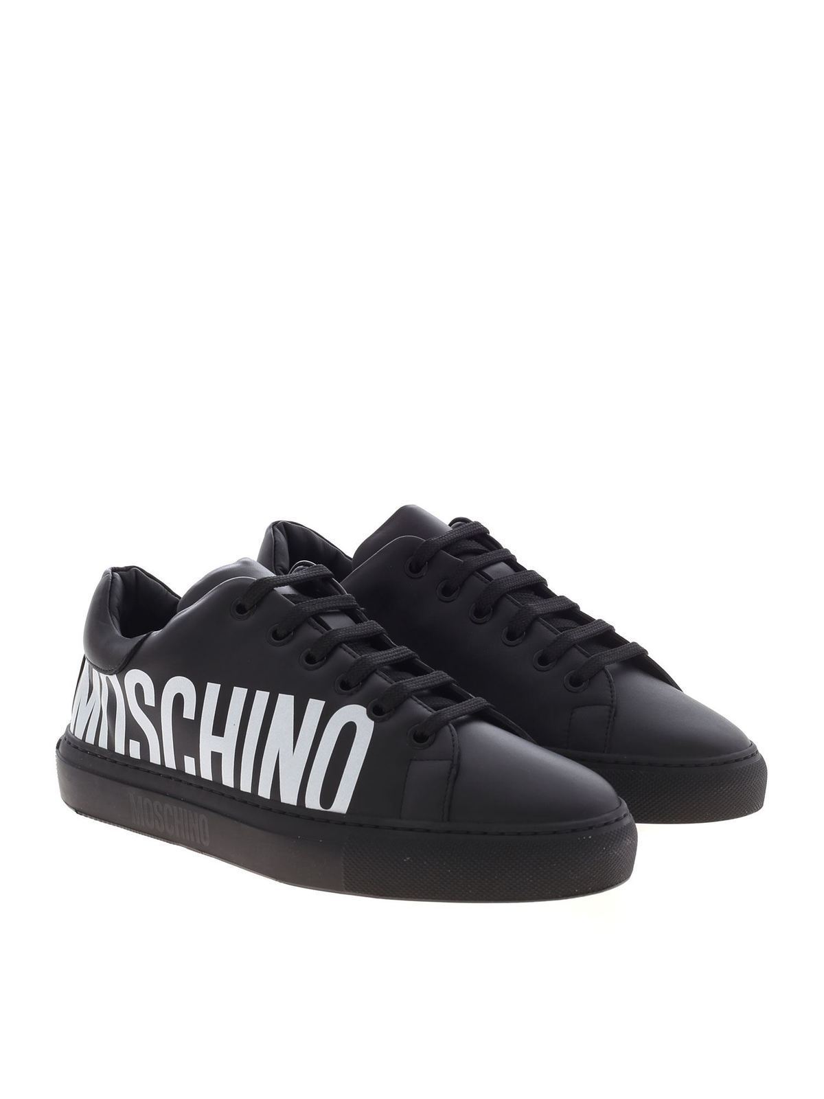 black moschino sneakers