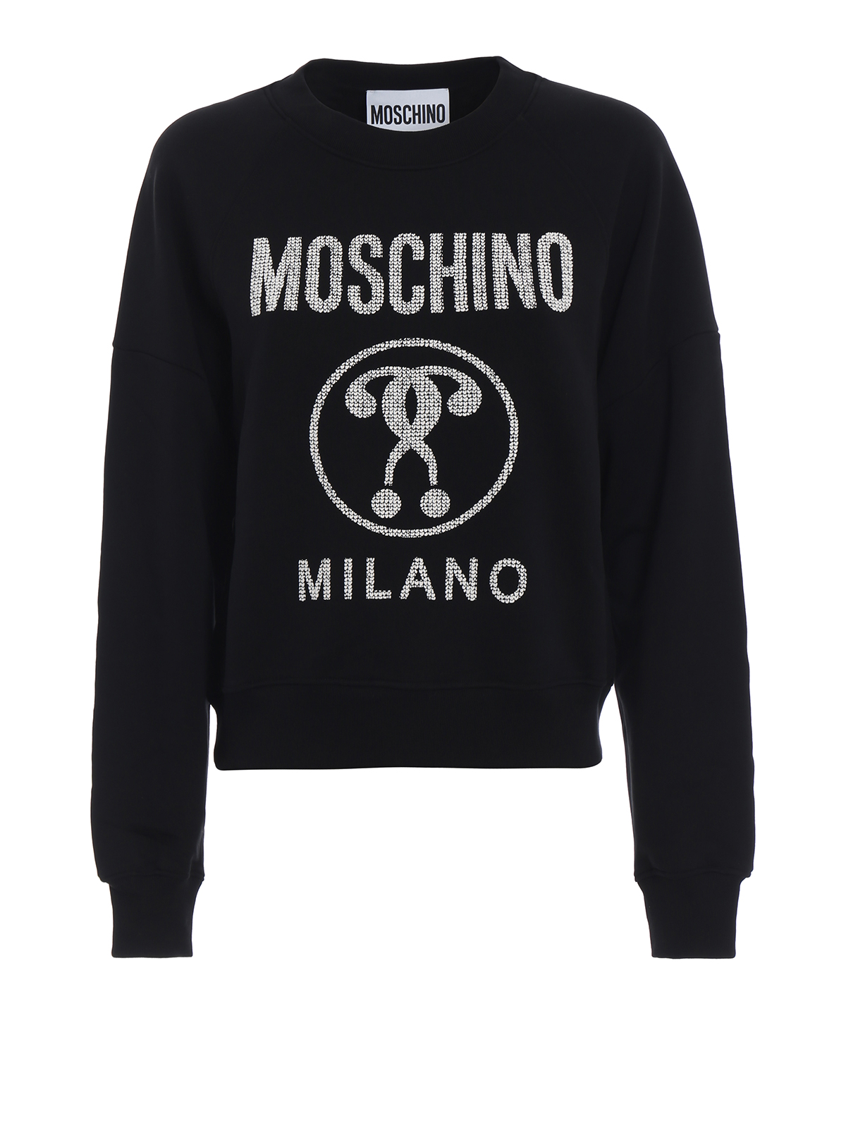 Black Moschino Milano crop sweatshirt 