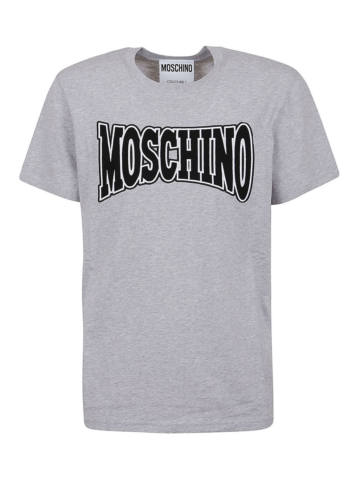 Moschino - Embroidered logo lettering T-shirt - t-shirts - 072820401485
