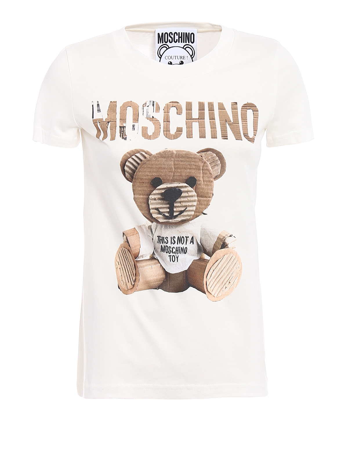 moschino teddy logo print t shirt