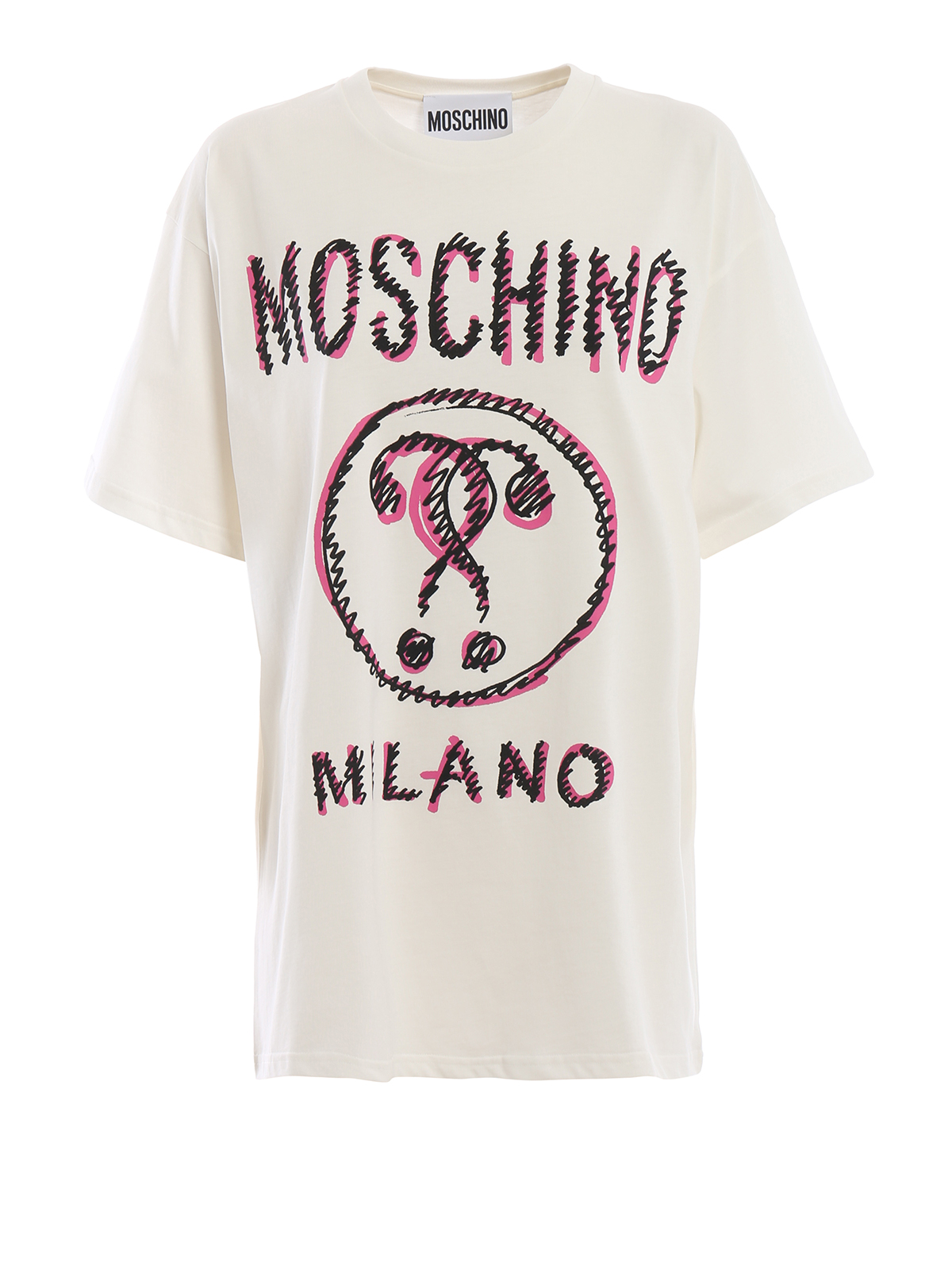 T-shirts Moschino - Milano print white cotton T-shirt - DA070204402002
