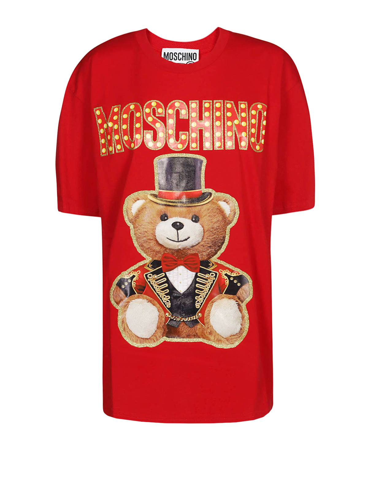 T-shirts Moschino - Teddy Circus red oversized T-shirt - V070205403115