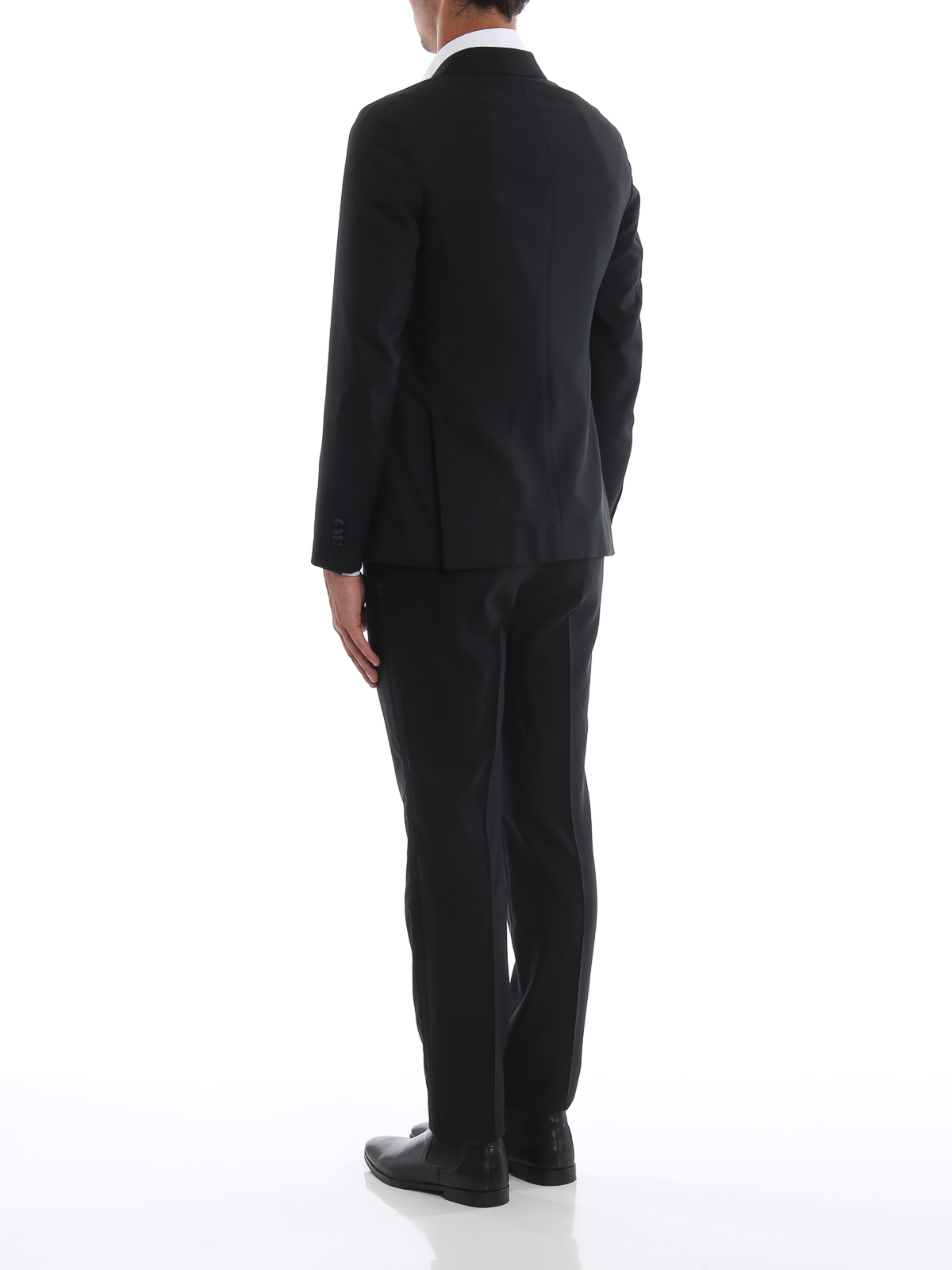 Dinner suits Z Zegna - Moscova black double-breasted smoking suit -  4228882GEZGR8R