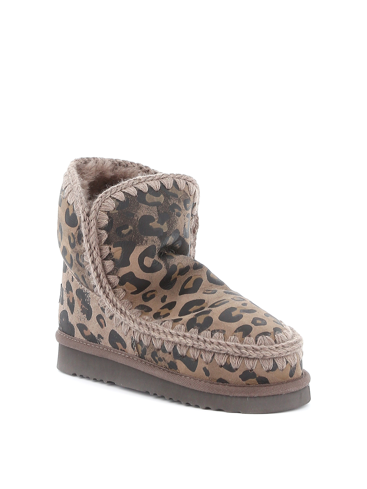 mou leopard print boots