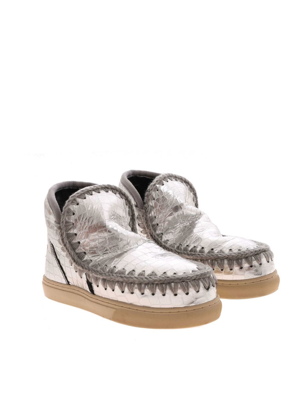 silver color sneakers