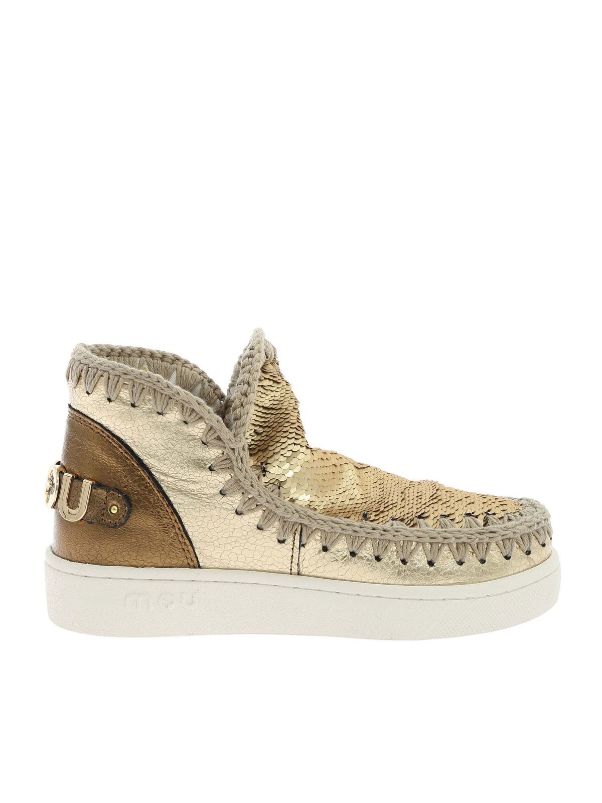 MOU SUMMER ESKIMO SNEAKERS IN GOLD