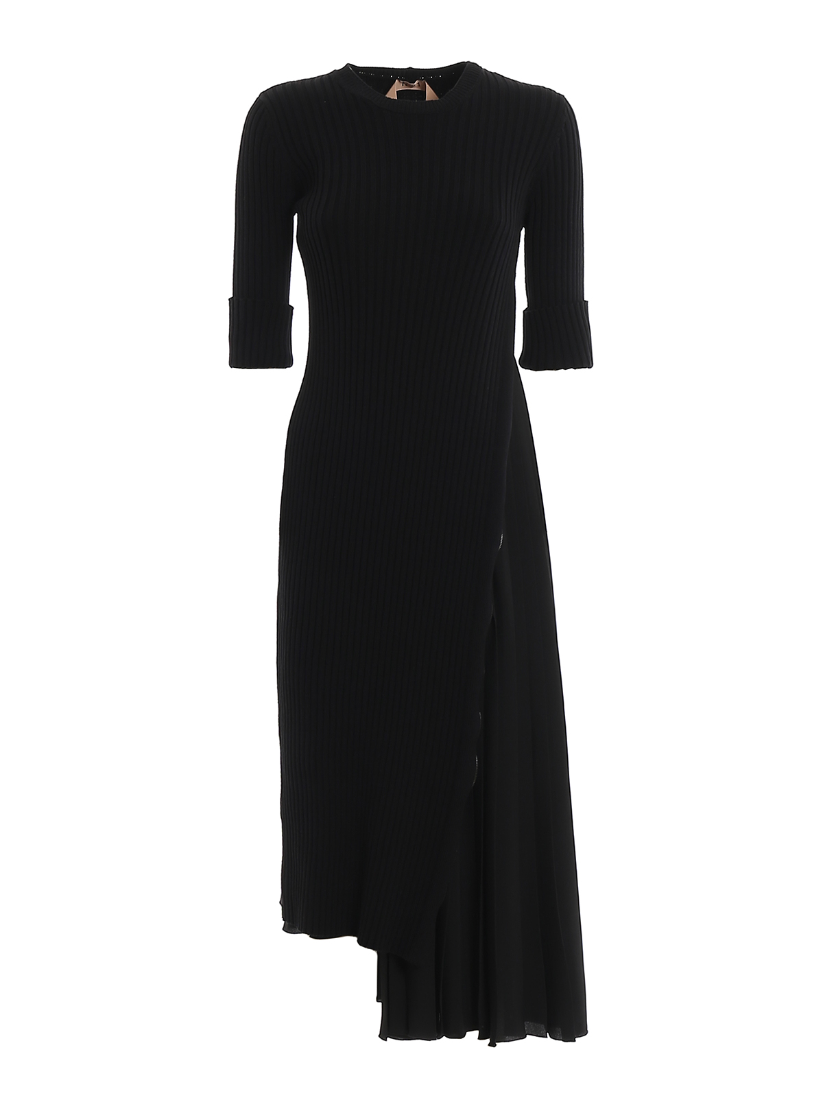 Maxi dresses N°21 - Rib knitted dress with pleated midi skirt 