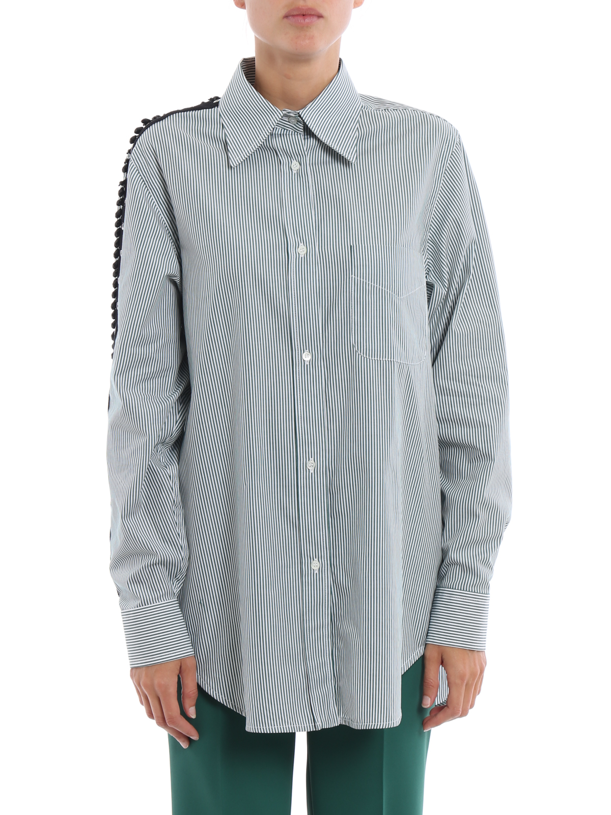 embellished sleeve cotton shirt by n 176 21 shirts ikrix embellished sleeve cotton shirt by n 176 21 shirts ikrix