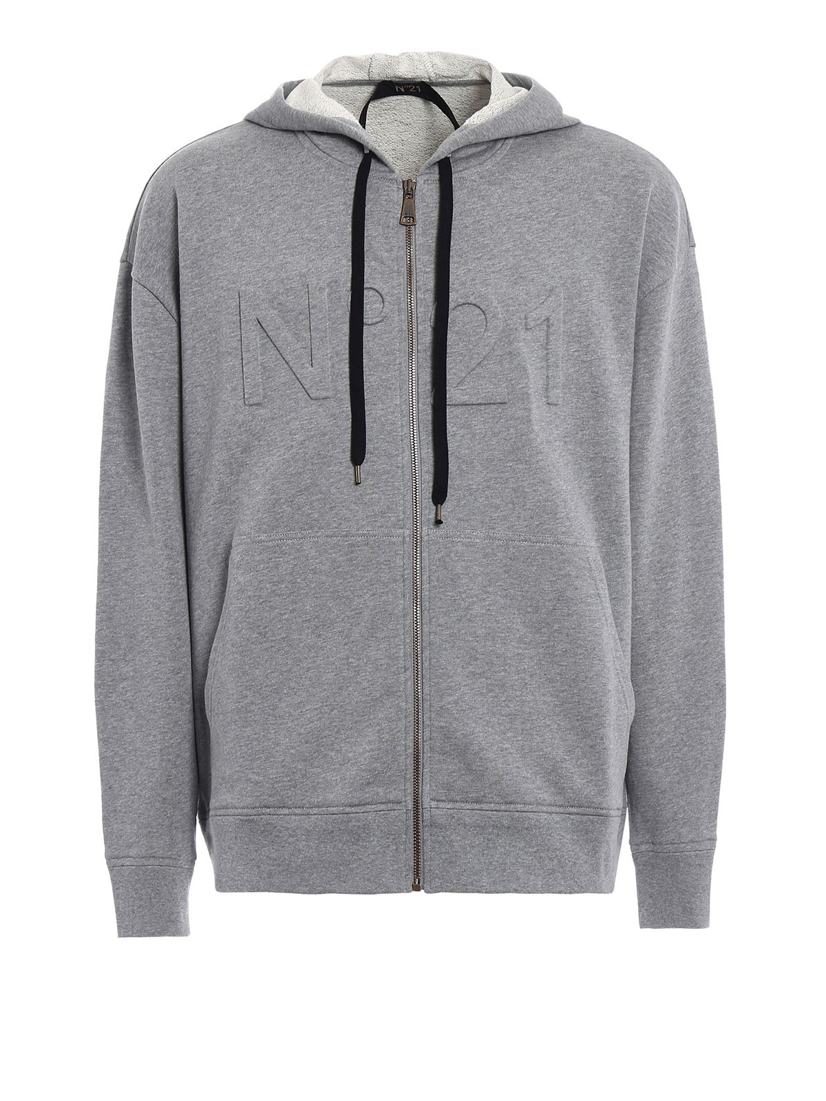 Sweatshirts & Sweaters N°21 - Embossed logo cotton hoodie - E07163078939