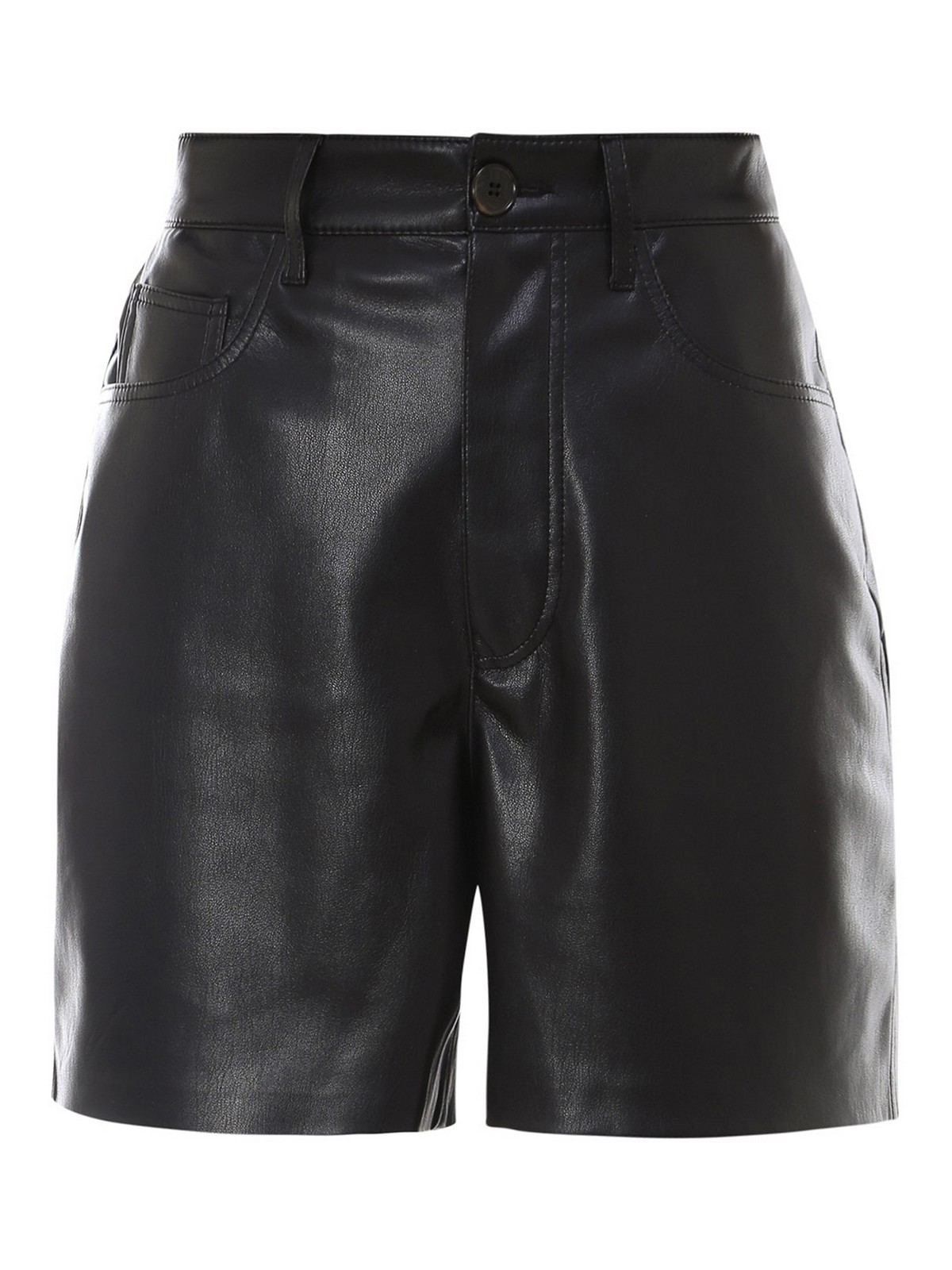 Leather trousers Nanushka - Leana Vegan leather shorts - LEANABLACK