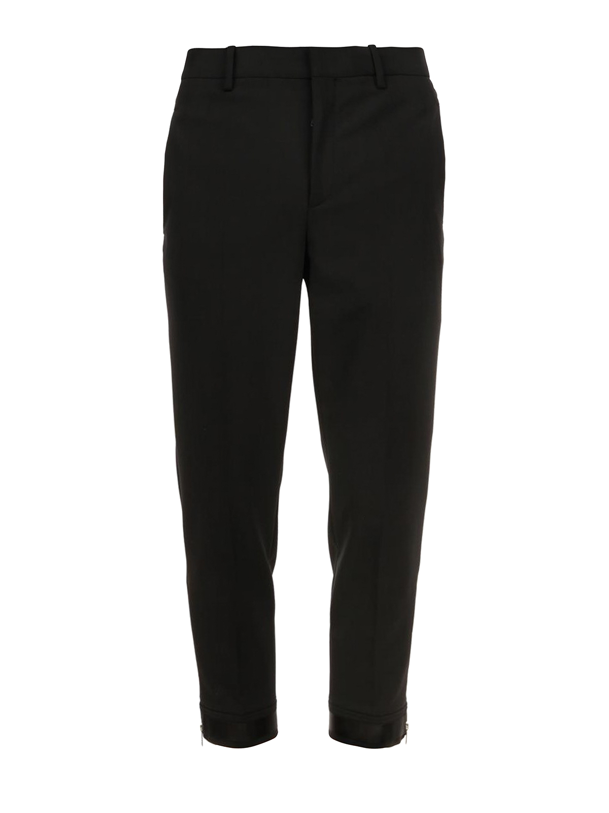 black cut off trousers