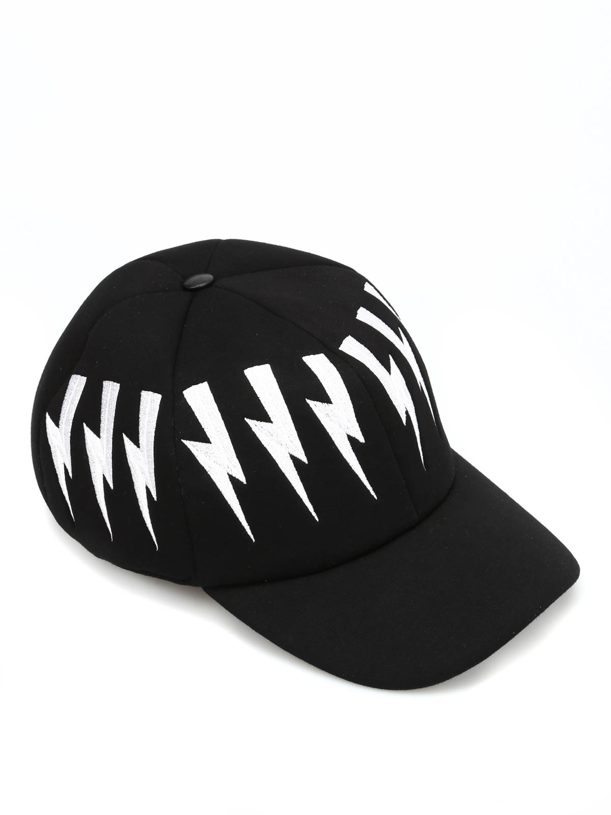 Hats & caps Neil Barrett - Embroidered bolt baseball hat - PBCP167XE9502042