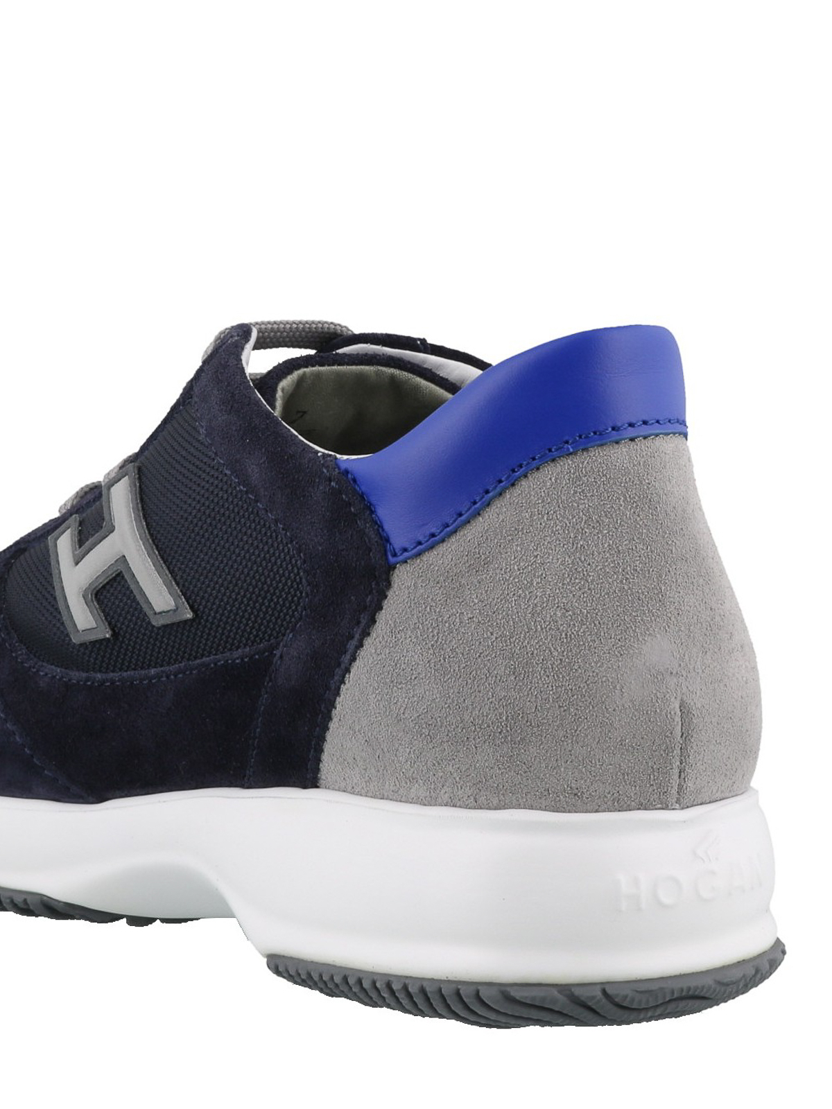HOGAN Mens Hxm00n0q102jgf489g Blue Suede Sneakers