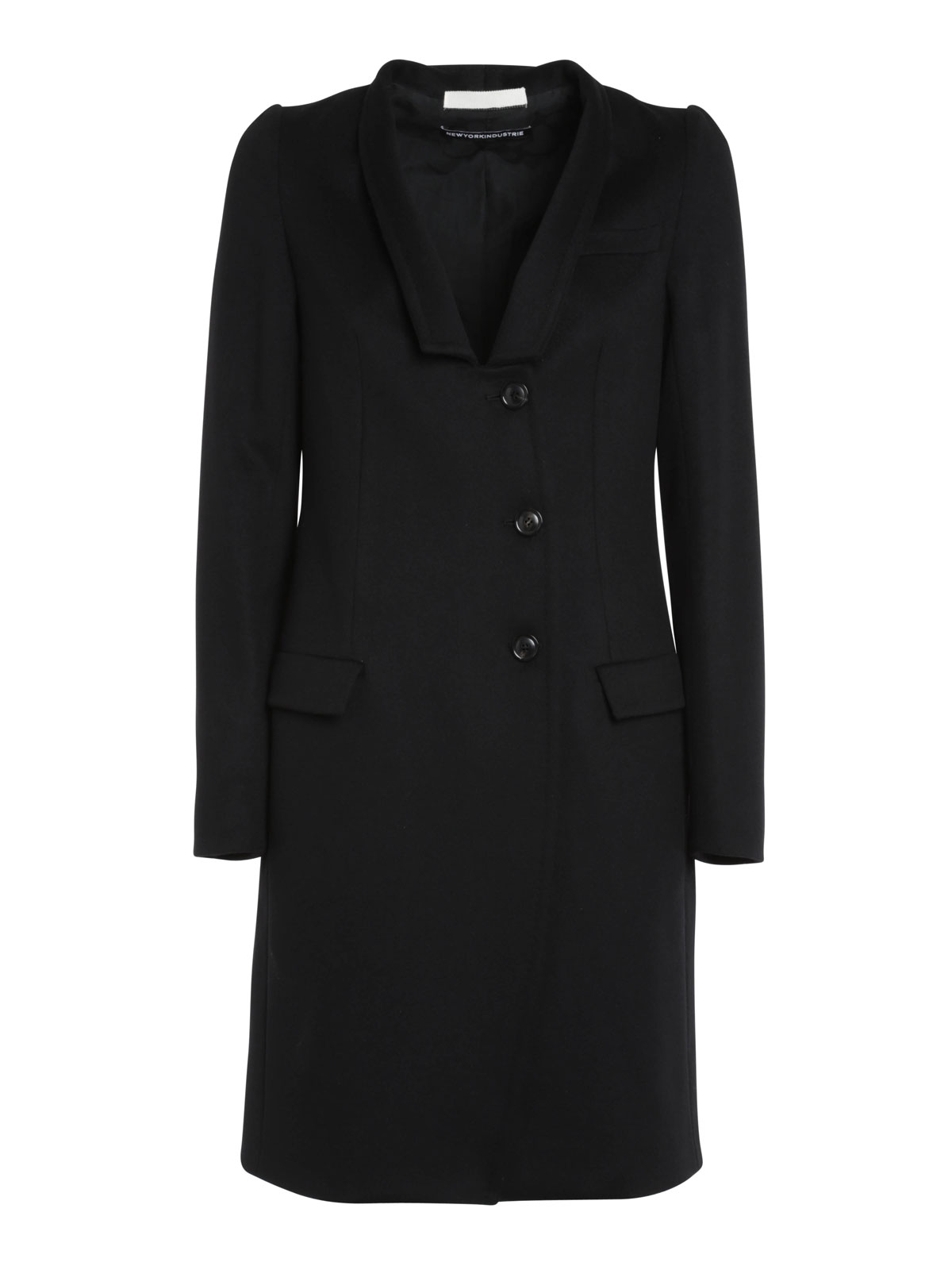 Knee length coats New York Industrie - Virgin wool coat - OO607WO009090