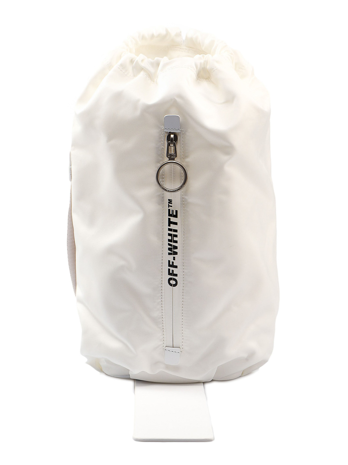 Off-White - White nylon one shoulder backpack - backpacks - OWNA075S190740440100
