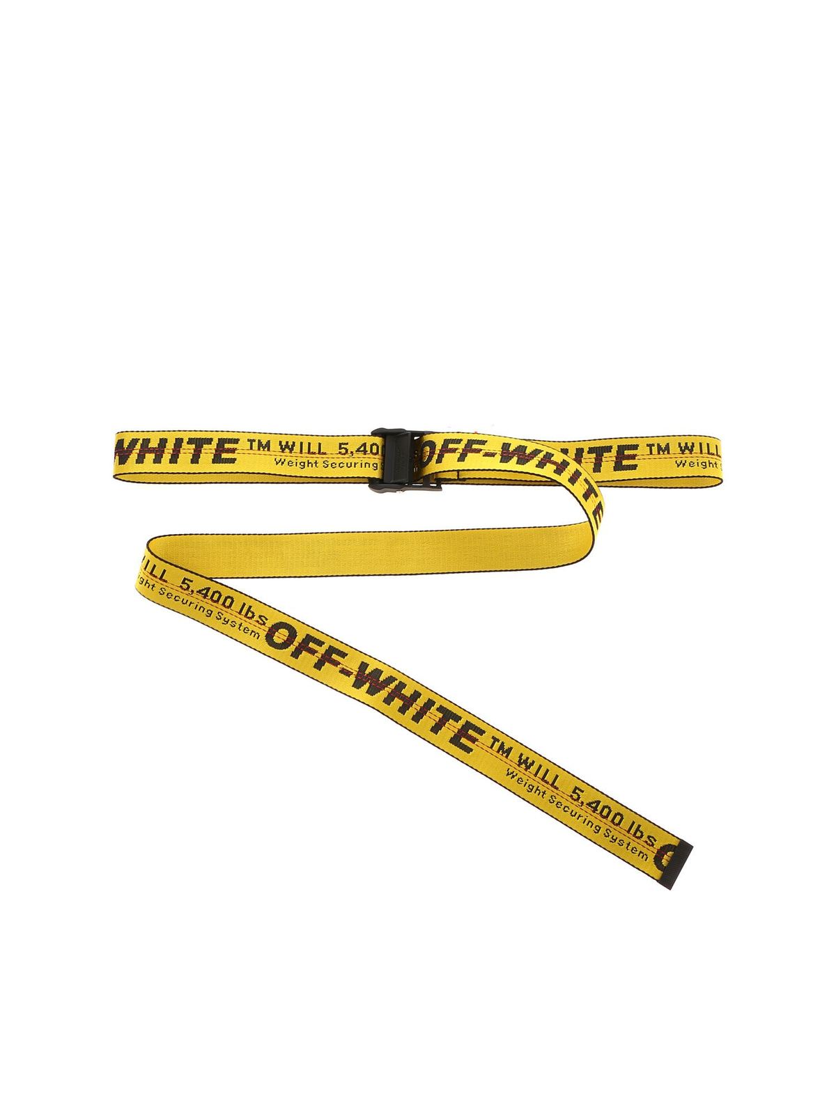Off-white Classic Industrial Belt In Yellow And Black ModeSens