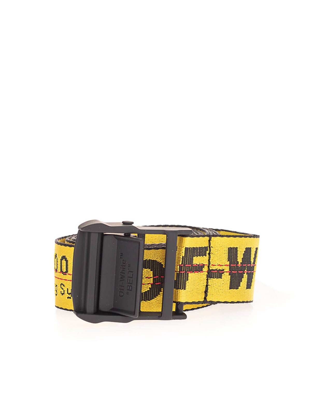 grad Alternativ Frost Belts Off-White - Industrial belt in yellow and black - OMRB012S21FAB0011810