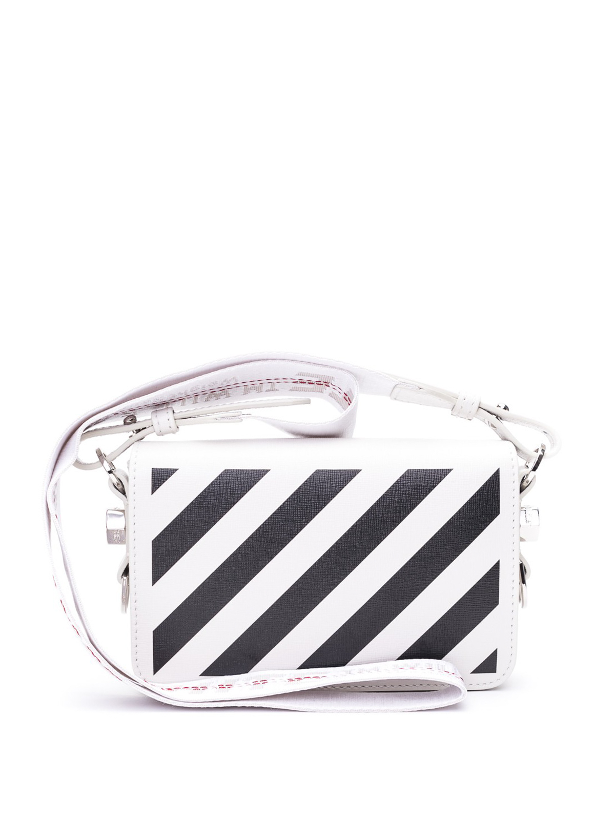 off white small binder clip bag