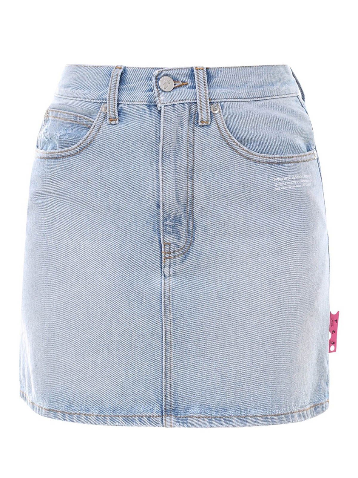 Off-White - Denim mini skirt - mini skirts - OWYF005R21DEN0014000