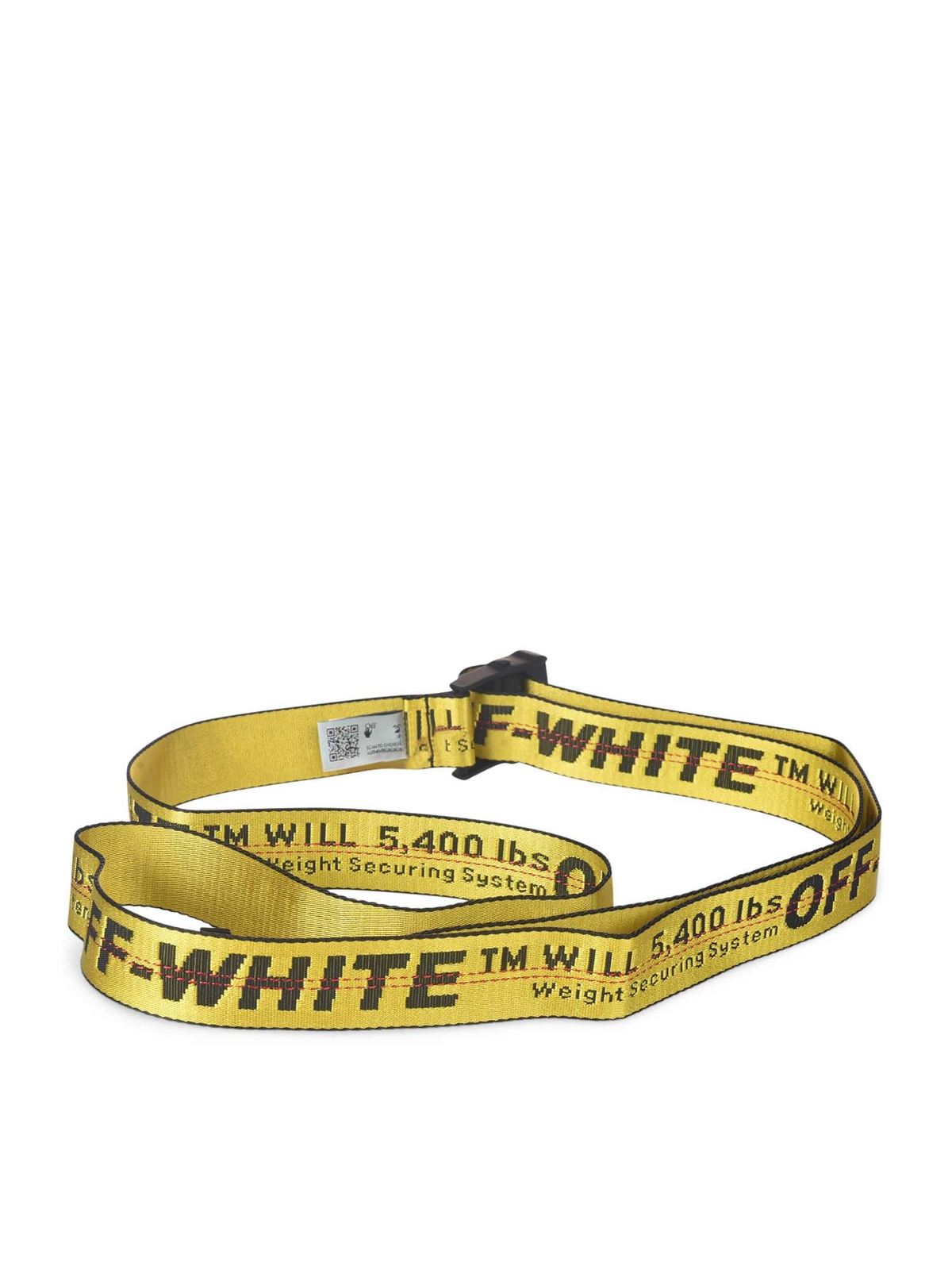 Belts Off-White - Classic Industrial belt in yellow - OMRB012F20FAB0011810