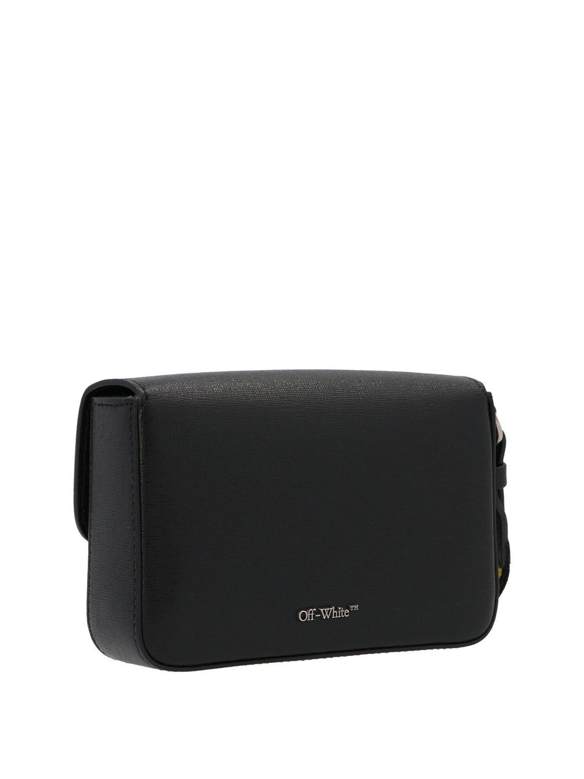 Clutches OffWhite Diag clutch in black OMNM004R21LEA0011001